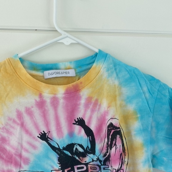 Daydreamer | Rainbow Tie-Dye Short Sleeve Tee with Led Zeppelin Graphic - Picture 3 of 6